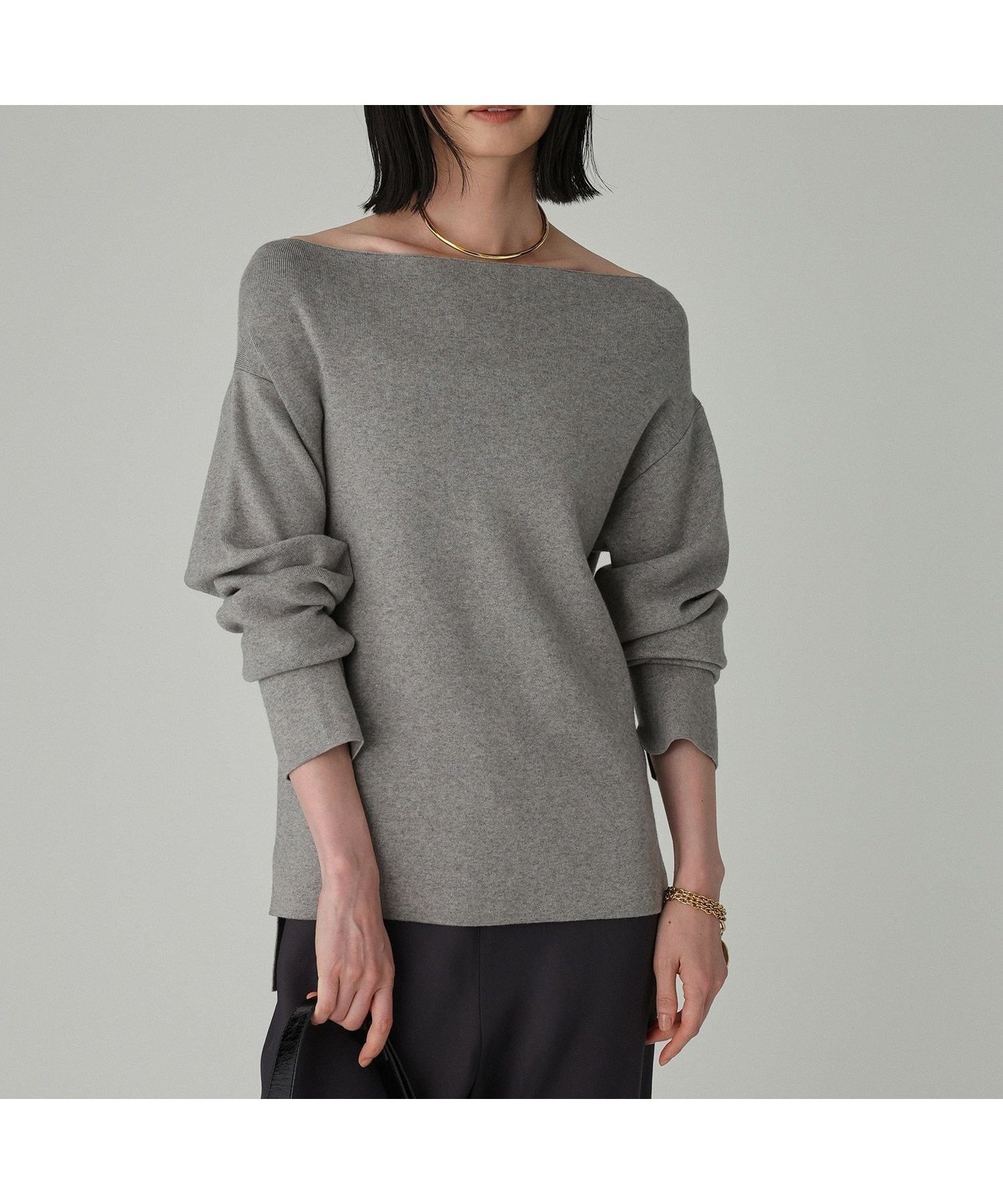 【バビロン/BABYLONE / KIDS】のオフショルハイゲージプルオーバー インテリア・キッズ・メンズ・レディースファッション・服の通販 founy(ファニー) 　ファッション　Fashion　キッズファッション　Fashion for Kids　トップス・カットソー　Cut & Sew Tops　インナー　Innerwear　秋　Autumn　ショルダー　Shoulder, Shoulder Strap　スラックス　Slacks, Dress Pants　ロング　Long, Long-Length　再入荷　Restock / Back in Stock　おすすめ　Recommended / Our Picks　グレー15|ID: prp329100004814530 ipo3291000000034967687