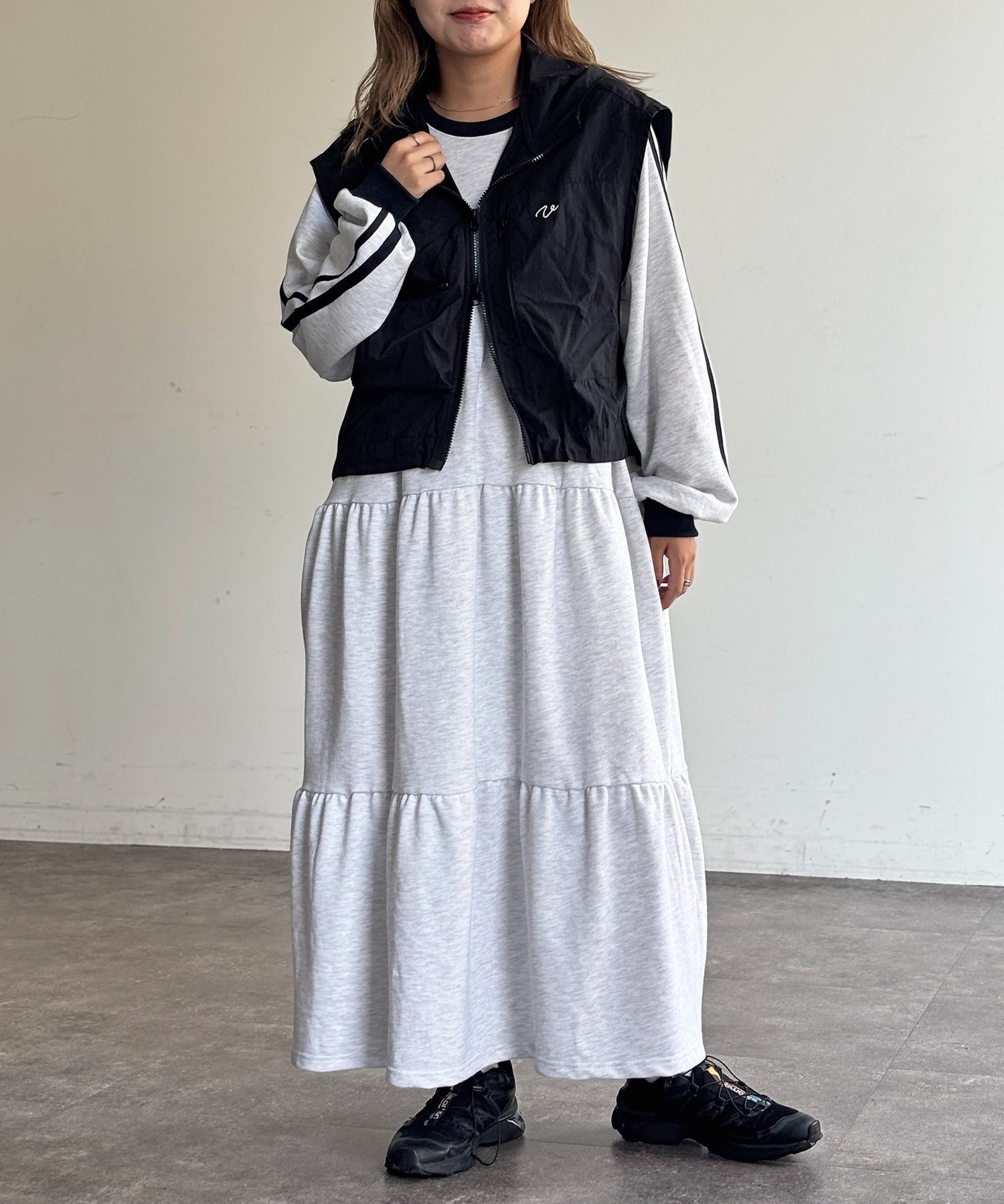 【シーピーシーエム/CPCM】の【U.S. POLO ASSN.】裏毛ティアードワンピース 人気、トレンドファッション・服の通販 founy(ファニー) 　ファッション　Fashion　レディースファッション　Fashion for Women　ワンピース　Dresses　イタリア　Italy　腕時計　Wristwatch　ガーリー　Girly, Feminine Style　コレクション　Collection, Seasonal Line　スニーカー　Sneakers, Trainers　スポーティ　Sporty, Casual Athletic　ティアード　Tiered, Tiered Style　ティアードワンピース　Tiered Dress, Flared Dress　デニム　Denim, Jeans Material　トレンド　Trend, Trending Now　ベスト　Vest, Waistcoat　メンズ　Men's, Menswear　 other-1|ID: prp329100004814532 ipo3291000000034967713