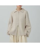 【レプシィム ローリーズファーム/LEPSIM LOWRYS FARM】の5ゲージ編み柄ZIP襟カーディガン 人気、トレンドファッション・服の通販 founy(ファニー) ファッション Fashion レディースファッション Fashion for Women トップス・カットソー Cut & Sew Tops カーディガン・羽織り Layered Style Cardigans おすすめ Recommended / Our Picks カーディガン Cardigan, Knitwear デニム Denim, Jeans Material トレンド Trend, Trending Now フレア Flare, Flared 冬 Winter / This Winter 秋 Autumn thumbnail オフホワイト08|ID: prp329100004814536 ipo3291000000034967765