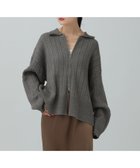 【レプシィム ローリーズファーム/LEPSIM LOWRYS FARM】の5ゲージ編み柄ZIP襟カーディガン 人気、トレンドファッション・服の通販 founy(ファニー) ファッション Fashion レディースファッション Fashion for Women トップス・カットソー Cut & Sew Tops カーディガン・羽織り Layered Style Cardigans おすすめ Recommended / Our Picks カーディガン Cardigan, Knitwear デニム Denim, Jeans Material トレンド Trend, Trending Now フレア Flare, Flared 冬 Winter / This Winter 秋 Autumn thumbnail チャコール19|ID: prp329100004814536 ipo3291000000034967766