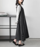 【ラジュール/Lajour】のデニムジャンパースカート 人気、トレンドファッション・服の通販 founy(ファニー) ファッション Fashion レディースファッション Fashion for Women スカート Skirts インナー Innerwear シンプル Simple, Minimal デニム Denim, Jeans Material フロント Front, Front Design エレガント 上品 Elegant thumbnail ブラック|ID: prp329100004814546 ipo3291000000034967951