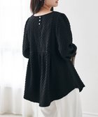 【ラナン/Ranan】のパール調ボタン付ジャカードフレアーチュニック 人気、トレンドファッション・服の通販 founy(ファニー) ファッション Fashion レディースファッション Fashion for Women トップス・カットソー Cut & Sew Tops パール Pearl, Pearl Accent フレア Flare, Flared ボトム Bottoms, Lower Wear ロング Long, Long-Length thumbnail ブラック|ID: prp329100004814549 ipo3291000000034967996