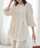 【ラナン/Ranan】のパール調ボタン付ジャカードフレアーチュニック 人気、トレンドファッション・服の通販 founy(ファニー) ファッション Fashion レディースファッション Fashion for Women トップス・カットソー Cut & Sew Tops パール Pearl, Pearl Accent フレア Flare, Flared ボトム Bottoms, Lower Wear ロング Long, Long-Length thumbnail ライトベージュ|ID: prp329100004814549 ipo3291000000034967998