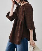 【ラナン/Ranan】のパール調ボタン付ジャカードフレアーチュニック 人気、トレンドファッション・服の通販 founy(ファニー) ファッション Fashion レディースファッション Fashion for Women トップス・カットソー Cut & Sew Tops パール Pearl, Pearl Accent フレア Flare, Flared ボトム Bottoms, Lower Wear ロング Long, Long-Length thumbnail ブラウン|ID: prp329100004814549 ipo3291000000034967999