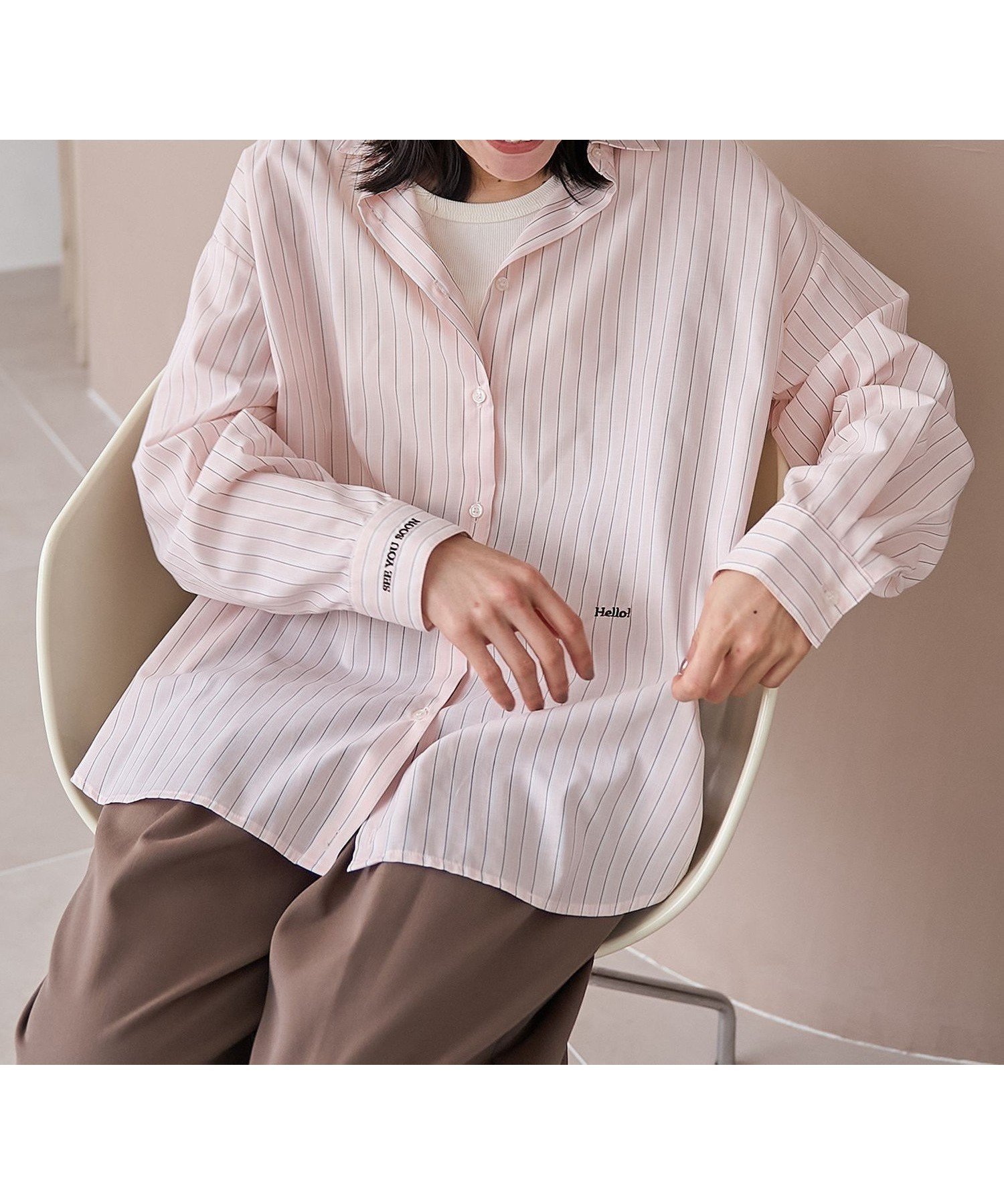 【コーエン/COEN】のイージーケア2wayシャツ_レギュラーカラー 人気、トレンドファッション・服の通販 founy(ファニー) 　ファッション　Fashion　レディースファッション　Fashion for Women　トップス・カットソー　Cut & Sew Tops　シャツ・ブラウス・オフィスカジュアル　Elegant Blouses & Button-Ups　イエロー　Yellow　インナー　Innerwear　ウォッシュ　Washed Finish　カシュクール　Wrap Design　シンプル　Simple, Minimal　ストライプ　Stripe, Striped Pattern　フリル　Frill, Ruffle　ベーシック　Basic, Essential　レギュラー　Regular, Standard Fit　おすすめ　Recommended / Our Picks　 other-1|ID: prp329100004814550 ipo3291000000034968015