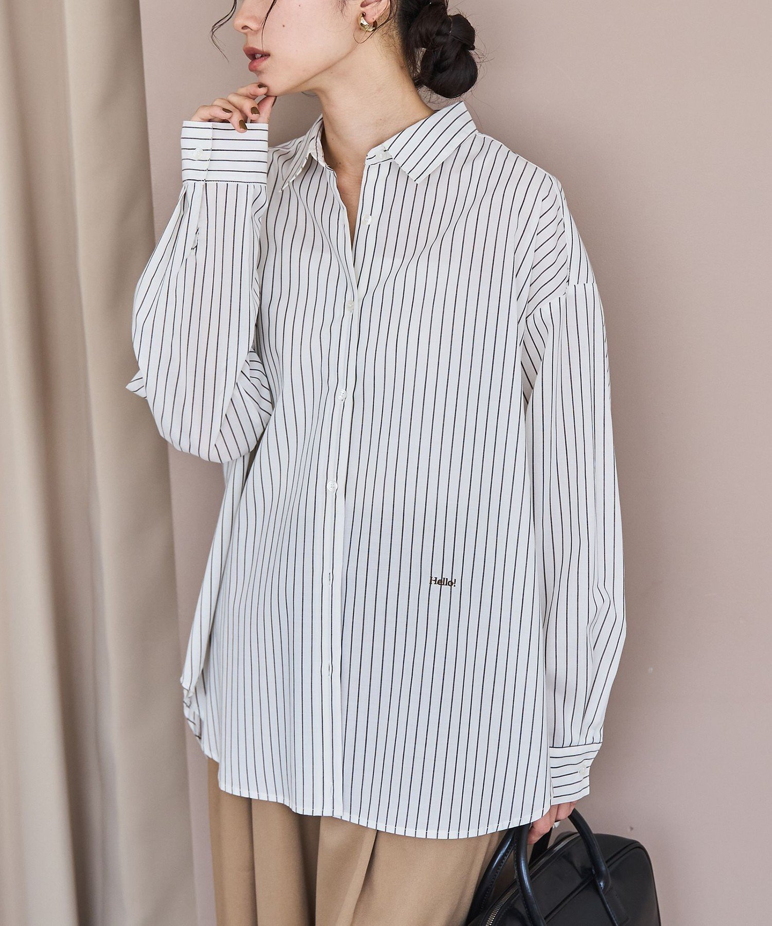 【コーエン/COEN】のイージーケア2wayシャツ_レギュラーカラー インテリア・キッズ・メンズ・レディースファッション・服の通販 founy(ファニー) 　ファッション　Fashion　レディースファッション　Fashion for Women　トップス・カットソー　Cut & Sew Tops　シャツ・ブラウス・オフィスカジュアル　Elegant Blouses & Button-Ups　イエロー　Yellow　インナー　Innerwear　ウォッシュ　Washed Finish　カシュクール　Wrap Design　シンプル　Simple, Minimal　ストライプ　Stripe, Striped Pattern　フリル　Frill, Ruffle　ベーシック　Basic, Essential　レギュラー　Regular, Standard Fit　おすすめ　Recommended / Our Picks　その他1|ID: prp329100004814550 ipo3291000000034968019