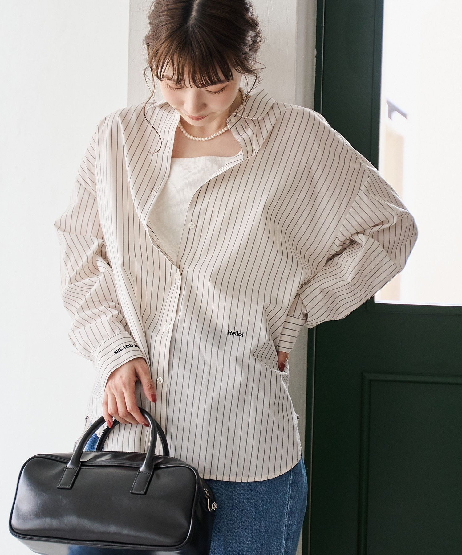 【コーエン/COEN】のイージーケア2wayシャツ_レギュラーカラー インテリア・キッズ・メンズ・レディースファッション・服の通販 founy(ファニー) 　ファッション　Fashion　レディースファッション　Fashion for Women　トップス・カットソー　Cut & Sew Tops　シャツ・ブラウス・オフィスカジュアル　Elegant Blouses & Button-Ups　イエロー　Yellow　インナー　Innerwear　ウォッシュ　Washed Finish　カシュクール　Wrap Design　シンプル　Simple, Minimal　ストライプ　Stripe, Striped Pattern　フリル　Frill, Ruffle　ベーシック　Basic, Essential　レギュラー　Regular, Standard Fit　おすすめ　Recommended / Our Picks　その他2|ID: prp329100004814550 ipo3291000000034968020