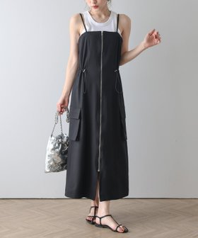 【ラジュール/Lajour】のフロントジップキャミソールワンピース 人気、トレンドファッション・服の通販 founy(ファニー) ファッション Fashion レディースファッション Fashion for Women ワンピース Dresses インナー Innerwear キャミワンピース Cami Dress, Slip Dress クラシカル Classical, Vintage-Inspired ツイル Twist, Twisted Detail トレンド Trend, Trending Now ポケット Pocket, Pocket Detail ワーク Workwear, Utility Style エレガント 上品 Elegant |ID:prp329100004814551