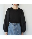 【ガール/GIRL】の異素材ドッキングボリュームスリーブプルオーバー 人気、トレンドファッション・服の通販 founy(ファニー) ファッション Fashion レディースファッション Fashion for Women トップス・カットソー Cut & Sew Tops カジュアルプルオーバー・ニットトップス Pullovers & Knit Tops / Casual Pullovers ボリューム袖・フリルスリーブブラウス Voluminous & Ruffle Sleeves / Puffy Sleeve Tops シンプル Simple, Minimal ヘムライン Hemline, Bottom Cut 再入荷 Restock / Back in Stock 切替 Switching, Contrast Panel thumbnail BK|ID: prp329100004814560 ipo3291000000034968119