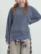 【サマンサモスモス/Samansa Mos2】のスウェードライク布帛切替プルオーバー 人気、トレンドファッション・服の通販 founy(ファニー) ファッション Fashion レディースファッション Fashion for Women トップス・カットソー Cut & Sew Tops カジュアルプルオーバー・ニットトップス Pullovers & Knit Tops / Casual Pullovers シンプル Simple, Minimal デニム Denim, Jeans Material ワイド Wide, Wide Fit 切替 Switching, Contrast Panel thumbnail ブルー|ID: prp329100004814575 ipo3291000000034968193