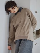 【サマンサモスモス/Samansa Mos2】のスウェードライク布帛切替プルオーバー 人気、トレンドファッション・服の通販 founy(ファニー) ファッション Fashion レディースファッション Fashion for Women トップス・カットソー Cut & Sew Tops カジュアルプルオーバー・ニットトップス Pullovers & Knit Tops / Casual Pullovers シンプル Simple, Minimal デニム Denim, Jeans Material ワイド Wide, Wide Fit 切替 Switching, Contrast Panel thumbnail ベージュ|ID: prp329100004814575 ipo3291000000034968194