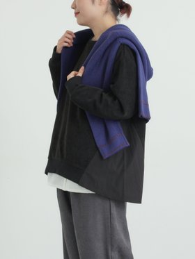 【サマンサモスモス/Samansa Mos2】のスウェードライク布帛切替プルオーバー 人気、トレンドファッション・服の通販 founy(ファニー) ファッション Fashion レディースファッション Fashion for Women トップス・カットソー Cut & Sew Tops カジュアルプルオーバー・ニットトップス Pullovers & Knit Tops / Casual Pullovers シンプル Simple, Minimal デニム Denim, Jeans Material ワイド Wide, Wide Fit 切替 Switching, Contrast Panel |ID:prp329100004814575