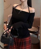 【チェルカ/CERCA】のChiina/Chiina /ホルターネックリボン 長袖 ドレープトップス 人気、トレンドファッション・服の通販 founy(ファニー) ファッション Fashion レディースファッション Fashion for Women トップス・カットソー Cut & Sew Tops ガーリー Girly, Feminine Style ギャザー Gathered, Ruffled スキニーデニム Skinny Jeans, Slim Jeans バルーン Balloon, Balloon Silhouette フェミニン Feminine, Girly フリル Frill, Ruffle 再入荷 Restock / Back in Stock 長袖 Long Sleeve, Full Sleeve thumbnail ブラック|ID: prp329100004814581 ipo3291000000034968225