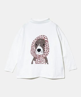 【ゴースローキャラバン/go slow caravan】のCOLORK/カラック 風呂敷DOGロンTEE (WOMENS) 人気、トレンドファッション・服の通販 founy(ファニー) ファッション Fashion レディースファッション Fashion for Women トップス・カットソー Cut & Sew Tops ロングTシャツ・Tシャツ Longline T-Shirts & Tees インナー Innerwear シンプル Simple, Minimal スリーブ Sleeve, Long Sleeve / Short Sleeve ベスト Vest, Waistcoat ボトルネック Bottle Neck, Mock Neck モチーフ Motif, Design Theme ロング Long, Long-Length 犬 Dog |ID:prp329100004814591