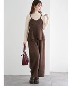 【ルディックパーク/LUDIC PARK】のSET スエードポンチラップ風キャミソール×ワイドパンツ 人気、トレンドファッション・服の通販 founy(ファニー) ファッション Fashion レディースファッション Fashion for Women パンツ Pants & Trousers インナー Innerwear キャミソール Camisole, Spaghetti Strap Top シアー Sheer, See-Through セットアップ Set-Up, Coordinated Outfit タートルネック Turtleneck, High Neck フェミニン Feminine, Girly ポケット Pocket, Pocket Detail 羽織 Haori, Light Jacket ラップ Wrap, Wrap Design ロング Long, Long-Length ワイド Wide, Wide Fit thumbnail 茶|ID: prp329100004814604 ipo3291000000034968371