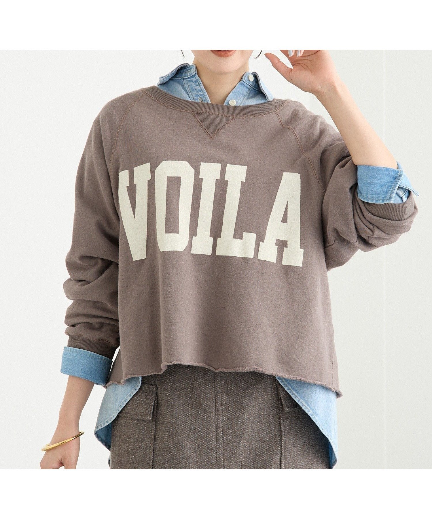 【リヴドロワ/RIVE DROITE】の【新色追加/Yossshiiii企画】ワイドロゴカットオフスエット インテリア・キッズ・メンズ・レディースファッション・服の通販 founy(ファニー) 　ファッション　Fashion　レディースファッション　Fashion for Women　インナー　Innerwear　春　Spring　秋　Autumn　グラフィック　Graphic, Graphic Design　コラボ　Collaboration, Collab　今季　This Season, Current Season　スウェット / スエット　Sweatshirt, Sweatwear　タートル　Turtleneck, Turtle Collar　ダウン　Down, Puffer　人気　Popular, Best Seller　ロング　Long, Long-Length　冬　Winter / This Winter　A/W・秋冬　Autumn/Winter　再入荷　Restock / Back in Stock　おすすめ　Recommended / Our Picks　夏　Summer　モカ|ID: prp329100004814613 ipo3291000000034968454