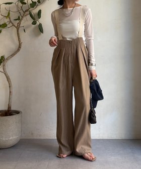 【ドゥドゥ/DouDou】の【WEB限定】ツータックサロペット 人気、トレンドファッション・服の通販 founy(ファニー) ファッション Fashion レディースファッション Fashion for Women ワンピース Dresses サロペット&オールインワン Dungarees & Jumpsuit Styles ストライプ Stripe, Striped Pattern スマート Smart, Elegant 雑誌 Magazine, Fashion Magazine バランス Balance, Style Balance ワイド Wide, Wide Fit S/S・春夏 SS, Spring/Summer, Warm Season 再入荷 Restock / Back in Stock 夏 Summer 2026年 2026 |ID:prp329100004814998