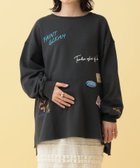 【レプシィム ローリーズファーム/LEPSIM LOWRYS FARM】の【産前・産後対応】マタニティ/ワッペンロゴプリントスウェット 人気、トレンドファッション・服の通販 founy(ファニー) ファッション Fashion キッズファッション Fashion for Kids スウェット / スエット Sweatshirt, Sweatwear スリット Slit, Slit Detail thumbnail チャコール19|ID: prp329100004815003 ipo3291000000034972105