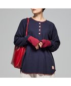 【クリフメイヤー/KRIFF MAYER】のハニカムワッフルバイカラーロンT 人気、トレンドファッション・服の通販 founy(ファニー) ファッション Fashion レディースファッション Fashion for Women トップス・カットソー Cut & Sew Tops ロングTシャツ・Tシャツ Longline T-Shirts & Tees スウェット / スエット Sweatshirt, Sweatwear スタンダード Standard, Basic ベーシック Basic, Essential ワッフル Waffle, Waffle Knit A/W・秋冬 Autumn/Winter thumbnail NAVY|ID: prp329100004815008 ipo3291000000034972141