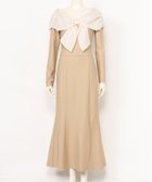 【リップサービス/LIP SERVICE】のLIP SERVICE/リボンオフショルバイカラーワンピース 人気、トレンドファッション・服の通販 founy(ファニー) ファッション Fashion レディースファッション Fashion for Women ワンピース Dresses おすすめ Recommended / Our Picks ガーリー Girly, Feminine Style シャーリング Shirring, Ruched ショート Short, Short Length スリット Slit, Slit Detail デコルテ Décolleté, Neckline マーメイド Mermaid, Fishtail Silhouette リボン Ribbon, Bow thumbnail ベージュ|ID: prp329100004815020 ipo3291000000034972252