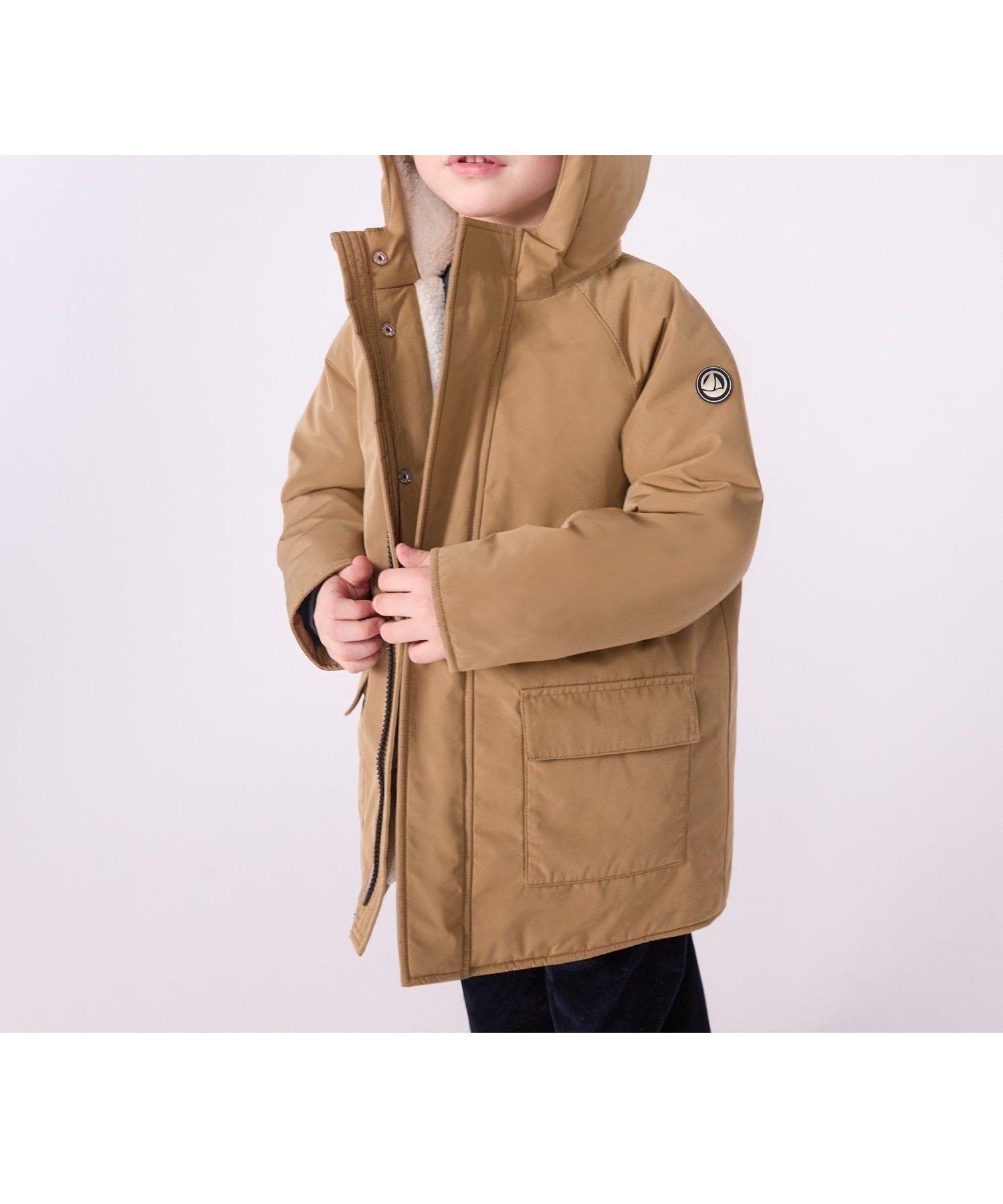 【プチバトー/PETIT BATEAU / KIDS】のフード付きジャケット インテリア・キッズ・メンズ・レディースファッション・服の通販 founy(ファニー) 　ファッション　Fashion　キッズファッション　Fashion for Kids　アウター　Coat Outerwear /Kids　おすすめ　Recommended / Our Picks　ジャケット　Jacket, Outerwear　軽量　Lightweight, Ultra Light　ブラウン|ID: prp329100004815033 ipo3291000000034972318