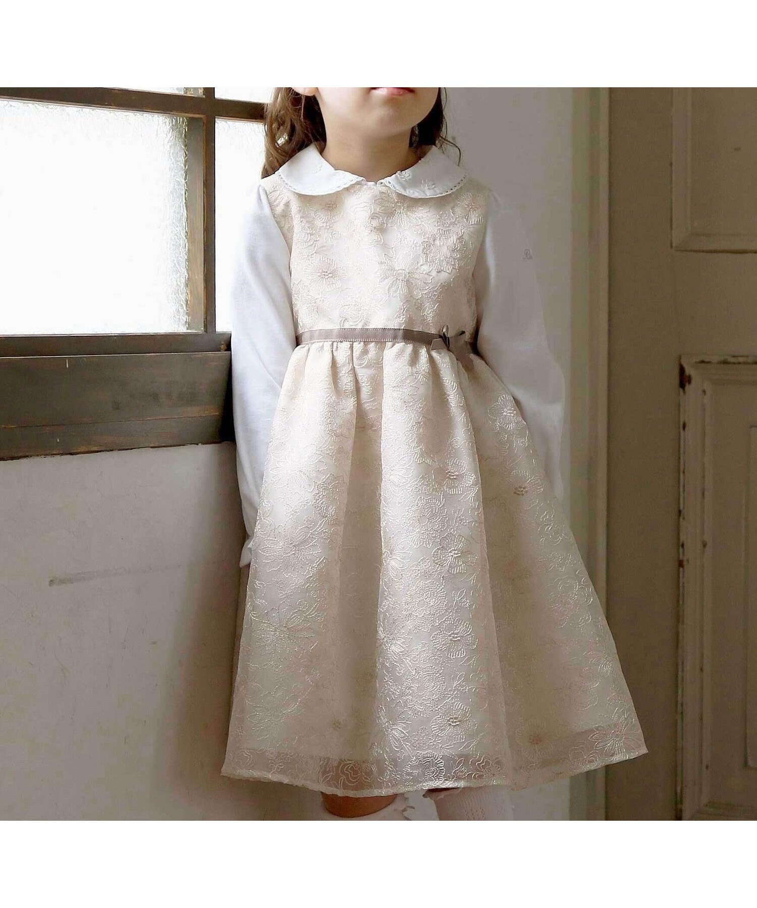 【ベベ オンライン ストア/BEBE ONLINE STORE / KIDS】の【日本製】オーガンジーフラワー刺しゅうドレス(110~130cm) 人気、トレンドファッション・服の通販 founy(ファニー) 　ファッション　Fashion　キッズファッション　Fashion for Kids　ワンピース　Dresses　インナー　Innerwear　オーガンジー　Organza Fabric　春　Spring　サテン　Satin, Glossy Fabric　シンプル　Simple, Minimal　ドレス　Dress, One-Piece　人気　Popular, Best Seller　フラワー　Flower, Floral　ベーシック　Basic, Essential　ワンポイント　One Point, Statement Accent　S/S・春夏　SS, Spring/Summer, Warm Season　日本製　Made In Japan　夏　Summer　入学式　Entrance Ceremony　2026年　2026　 other-1|ID: prp329100004815041 ipo3291000000034972344