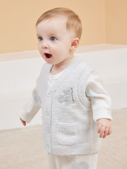 【ジェラート ピケ/gelato pique / KIDS】の【限定カラーあり】【BABY】パウダーアニマルベスト インテリア・キッズ・メンズ・レディースファッション・服の通販 founy(ファニー) 　ファッション　Fashion　キッズファッション　Fashion for Kids　吸水　Absorbent, Quick-Dry　スマート　Smart, Elegant　ネコ　Cat, Feline Motif　パウダー　Powder, Soft Tone　フロント　Front, Front Design　ベスト　Vest, Waistcoat　ポケット　Pocket, Pocket Detail　モチーフ　Motif, Design Theme　ラベンダー　Lavender　ロング　Long, Long-Length　おすすめ　Recommended / Our Picks　ギフト プレゼント　Gift / Present　GRN[024]|ID: prp329100004815063 ipo3291000000034972573