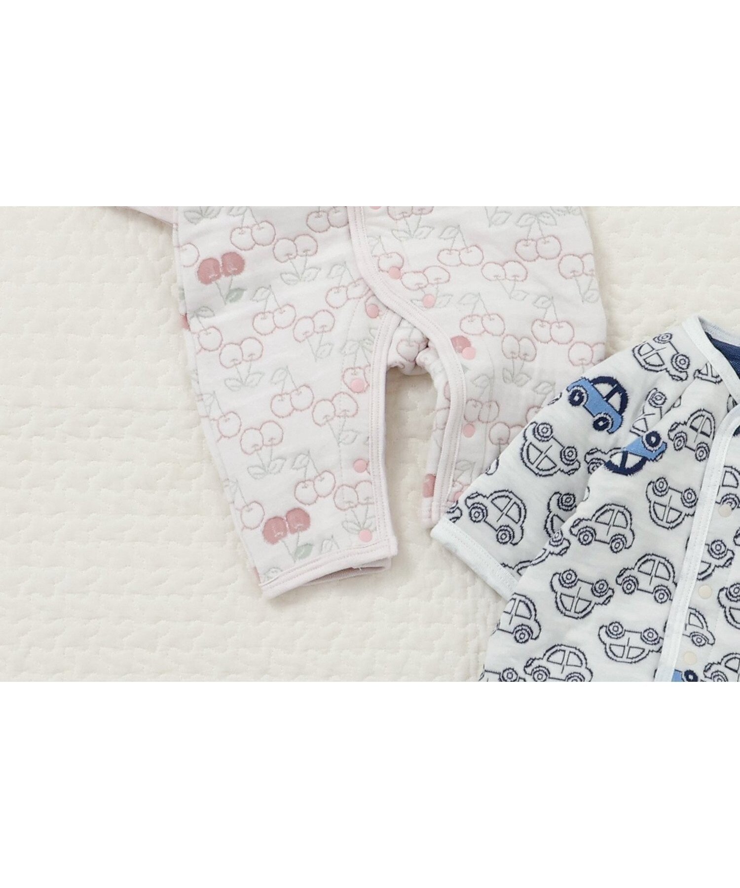 【エフオー オンラインストア/F.O.Online Store / KIDS】のキルトジャガードカバーオール インテリア・キッズ・メンズ・レディースファッション・服の通販 founy(ファニー) 　ファッション　Fashion　キッズファッション　Fashion for Kids　ギフト プレゼント　Gift / Present　ベビー　Baby, Babywear　ロンパース　Romper, Jumpsuit　ピンク|ID: prp329100004815069 ipo3291000000034972631