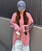 【ローズバッド/ROSE BUD】のOKIRAKU*ROSE BUD/スリーブプリントロンT 人気、トレンドファッション・服の通販 founy(ファニー) ファッション Fashion レディースファッション Fashion for Women トップス・カットソー Cut & Sew Tops ロングTシャツ・Tシャツ Longline T-Shirts & Tees インナー Innerwear グラフィック Graphic, Graphic Design パターン Pattern, Design Print フォルム Silhouette, Form プリント Print, Printed Pattern リラックス Relax, Relaxed Fit ロング Long, Long-Length 日本製 Made In Japan ギフト プレゼント Gift / Present thumbnail PINK|ID: prp329100004815072 ipo3291000000034972651