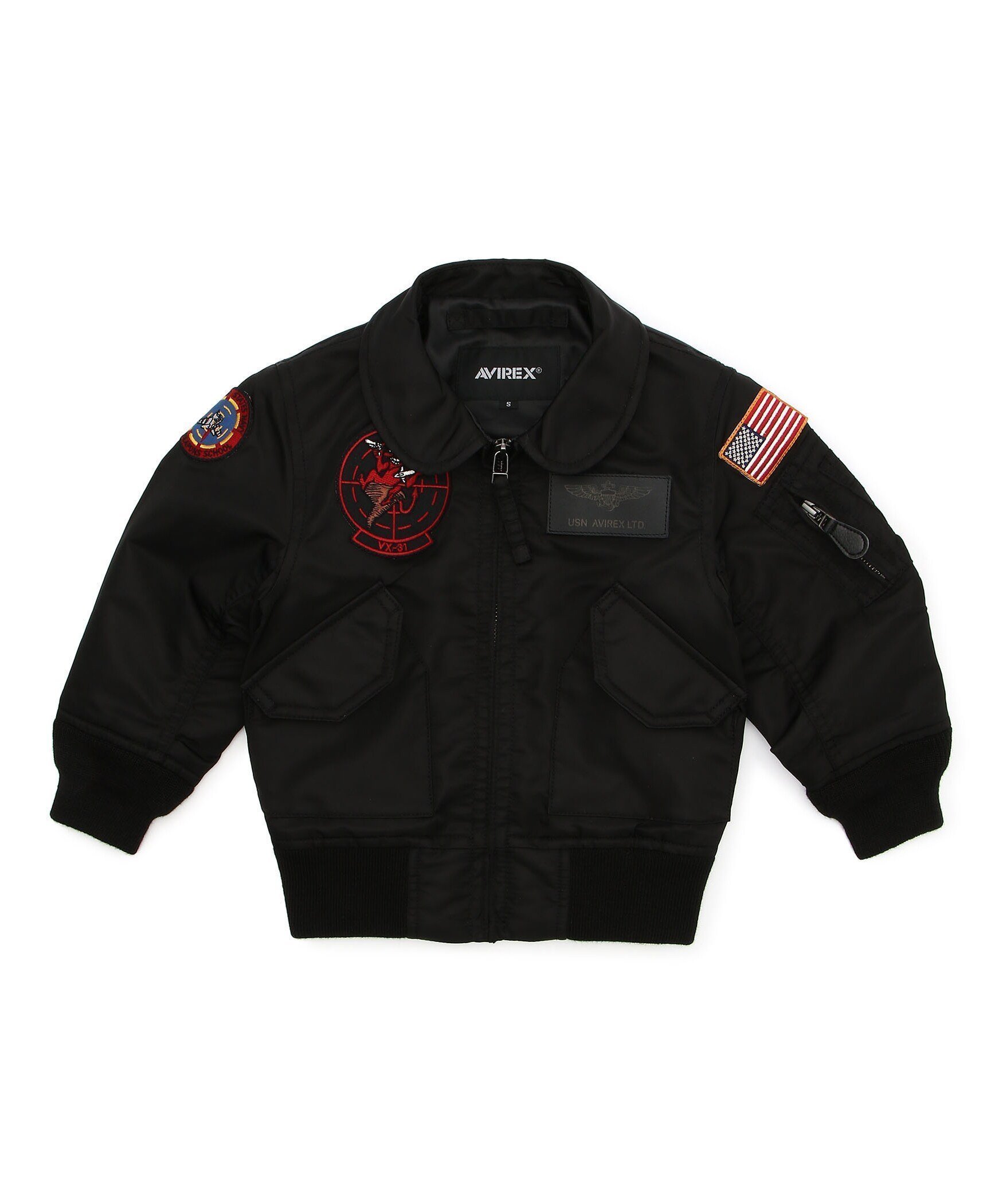 【アヴィレックス/AVIREX / KIDS】のCWU 36P VX-31 インテリア・キッズ・メンズ・レディースファッション・服の通販 founy(ファニー) 　ファッション　Fashion　キッズファッション　Fashion for Kids　カリフォルニア　California, Cali Style　ジャケット　Jacket, Outerwear　パッチ　Patch, Appliqué　卒業式　Graduation Ceremony　ブラック|ID: prp329100004815089 ipo3291000000034972788