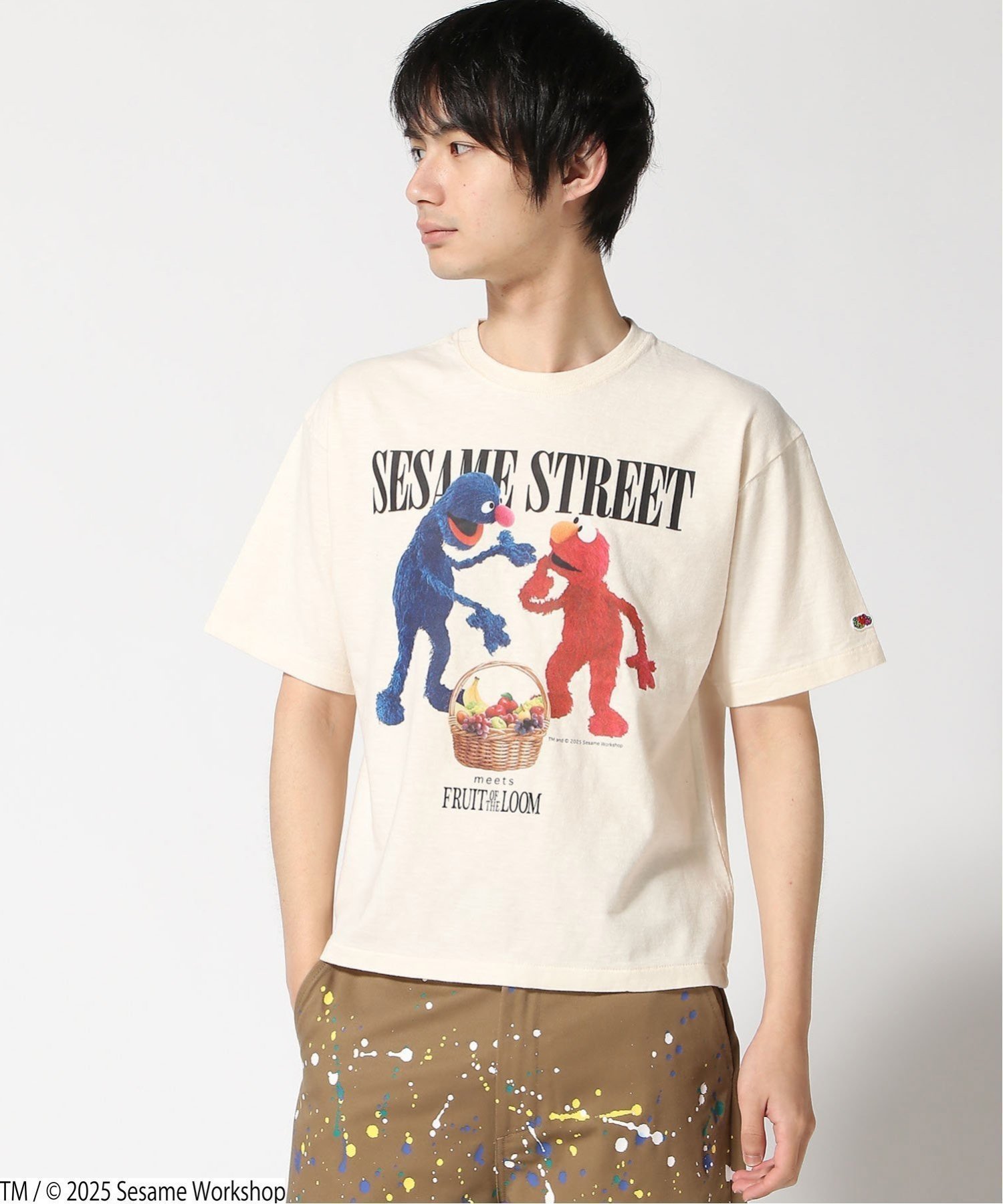 【ハンドサイン/HAND SIGN】のFRUIT OF THE LOOM/SESAME STREET Photo Tee A インテリア・キッズ・メンズ・レディースファッション・服の通販 founy(ファニー) 　ファッション　Fashion　レディースファッション　Fashion for Women　キャラクター　Character, Licensed Characters　グラフィック　Graphic, Graphic Design　ショート　Short, Short Length　スリーブ　Sleeve, Long Sleeve / Short Sleeve　プリント　Print, Printed Pattern　リラックス　Relax, Relaxed Fit　オフホワイト|ID: prp329100004815162 ipo3291000000034973423