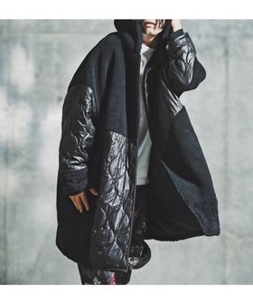 【カンビオ/CAMBIO / MEN】のmj11095-Textured Patchwork Hoodie Coat フーディーコート 人気、トレンドファッション・服の通販 founy(ファニー) ファッション Fashion メンズファッション Fashion for Men アウター Men's Coats Outerwear インナー Innerwear ショルダー Shoulder, Shoulder Strap タフタ Taffeta, Structured Fabric ドロップ Drop Shoulder, Dropped Style パッチワーク Patchwork, Mixed Fabric ファブリック Fabric, Textile フロント Front, Front Design ランダム Random, Irregular リメイク Remake, Reconstructed リラックス Relax, Relaxed Fit ワイド Wide, Wide Fit |ID:prp329100004815179