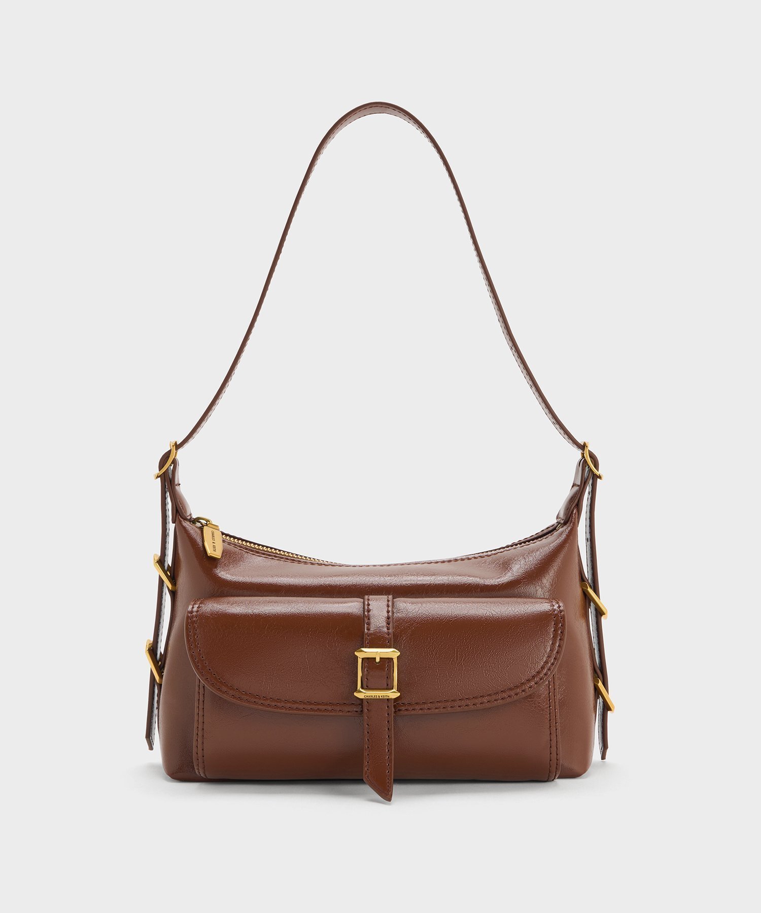 【チャールズ アンド キース/CHARLES & KEITH】のBryna ミニブライナ ベルトホーボーバッグ インテリア・キッズ・メンズ・レディースファッション・服の通販 founy(ファニー) 　ファッション　Fashion　レディースファッション　Fashion for Women　バッグ　Bags　ベルト&ウエストマーク　Belts & Waist Accessories　DarkBrown|ID: prp329100004815205 ipo3291000000034973724