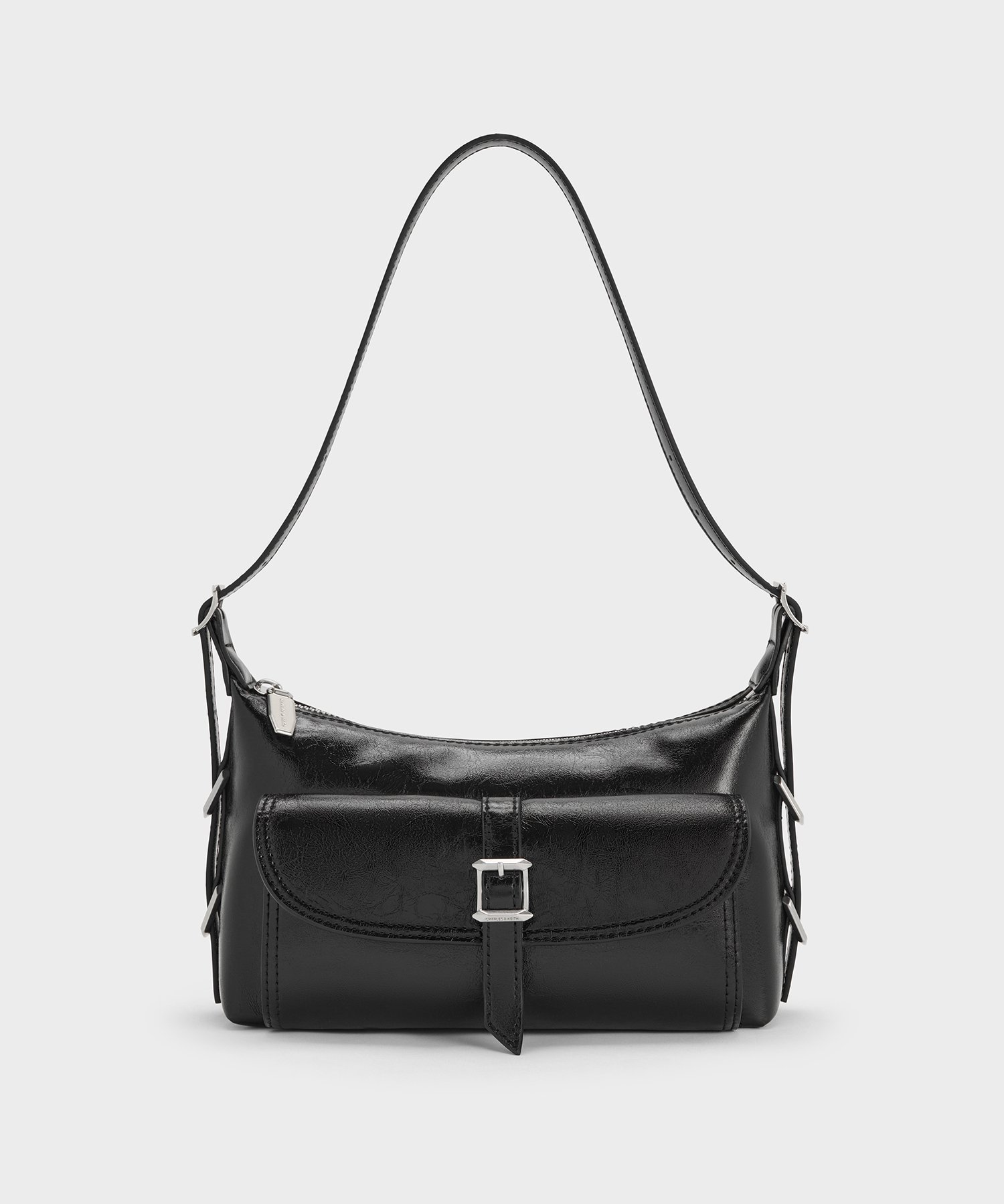 【チャールズ アンド キース/CHARLES & KEITH】のBryna ミニブライナ ベルトホーボーバッグ インテリア・キッズ・メンズ・レディースファッション・服の通販 founy(ファニー) 　ファッション　Fashion　レディースファッション　Fashion for Women　バッグ　Bags　ベルト&ウエストマーク　Belts & Waist Accessories　Noir|ID: prp329100004815205 ipo3291000000034973727