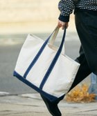 【エルエルビーン/L.L.Bean】のボート・アンド・トート・バッグ、オープン・トップ ラージ 人気、トレンドファッション・服の通販 founy(ファニー) ファッション Fashion レディースファッション Fashion for Women バッグ Bags キャンバス Canvas, Canvas Fabric ダブル Double, Double-Breasted ボトム Bottoms, Lower Wear 定番 Standard, Basic Item thumbnail Blue Trim|ID: prp329100004815210 ipo3291000000034973762