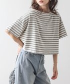 【ラジュール/Lajour】のクロップドボーダーTシャツ 人気、トレンドファッション・服の通販 founy(ファニー) ファッション Fashion レディースファッション Fashion for Women トップス・カットソー Cut & Sew Tops シャツ・ブラウス・オフィスカジュアル Elegant Blouses & Button-Ups ロングTシャツ・Tシャツ Longline T-Shirts & Tees クロップド Cropped, Short Length コンパクト Compact, Small Size ボーダー Border, Stripe リラックス Relax, Relaxed Fit 定番 Standard, Basic Item thumbnail グレー|ID: prp329100004815231 ipo3291000000034973938