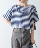 【ラジュール/Lajour】のクロップドボーダーTシャツ 人気、トレンドファッション・服の通販 founy(ファニー) ファッション Fashion レディースファッション Fashion for Women トップス・カットソー Cut & Sew Tops シャツ・ブラウス・オフィスカジュアル Elegant Blouses & Button-Ups ロングTシャツ・Tシャツ Longline T-Shirts & Tees クロップド Cropped, Short Length コンパクト Compact, Small Size ボーダー Border, Stripe リラックス Relax, Relaxed Fit 定番 Standard, Basic Item thumbnail ブルー|ID: prp329100004815231 ipo3291000000034973939