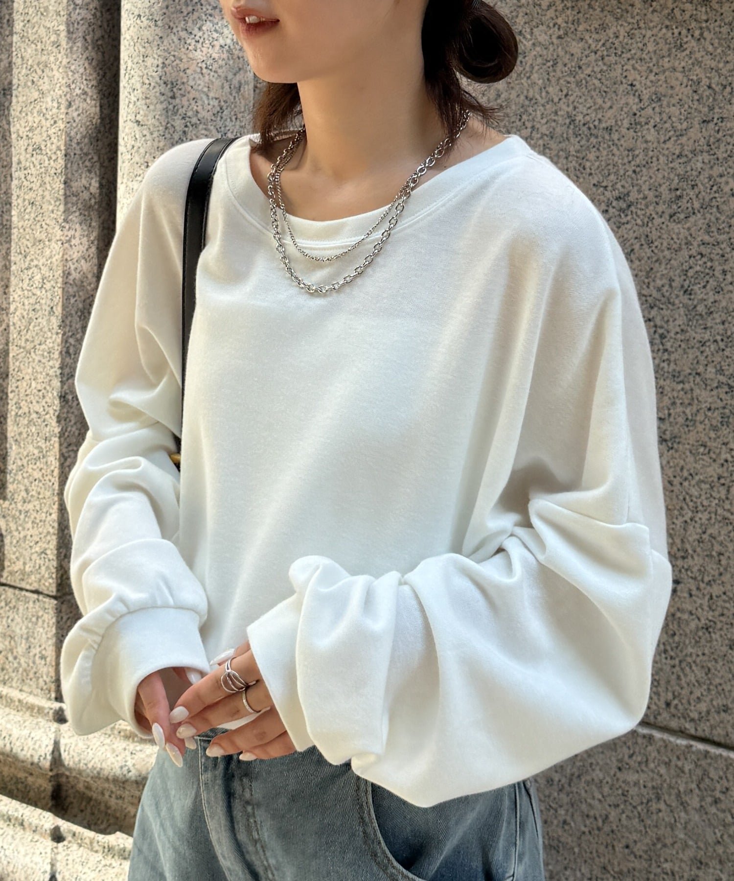 【ラナン/Ranan】のRanan/オーバーサイズスウェットT インテリア・キッズ・メンズ・レディースファッション・服の通販 founy(ファニー) ファッション Fashion レディースファッション Fashion for Women トップス・カットソー Cut & Sew Tops レディースパーカー・カジュアルフーディー Casual Hoodies & Sweatshirts スウェット・クルーネックトップス Sweatshirts & Crewnecks / Relaxed Fit Sweat Tops スウェット / スエット Sweatshirt, Sweatwear スラックス Slacks, Dress Pants スリット Slit, Slit Detail スリーブ Sleeve, Long Sleeve / Short Sleeve デニム Denim, Jeans Material なめらか Smooth, Silky Texture バランス Balance, Style Balance ビスチェ Bustier, Corset Top ボトム Bottoms, Lower Wear ポケット Pocket, Pocket Detail ロング Long, Long-Length WH|ID: prp329100004815253 ipo3291000000034974122