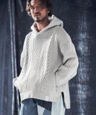【カンビオ/CAMBIO / MEN】のmpa3568-Light yarn cable stitch knit hoodie ニットフーディー 人気、トレンドファッション・服の通販 founy(ファニー) ファッション Fashion メンズファッション Fashion for Men エアリー Airy Texture ショルダー Shoulder, Shoulder Strap セットアップ Set-Up, Coordinated Outfit ドロップ Drop Shoulder, Dropped Style ポケット Pocket, Pocket Detail リラックス Relax, Relaxed Fit ワイド Wide, Wide Fit 軽量 Lightweight, Ultra Light thumbnail ECRU|ID: prp329100004815262 ipo3291000000034974186