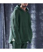 【カンビオ/CAMBIO / MEN】のmpa3568-Light yarn cable stitch knit hoodie ニットフーディー 人気、トレンドファッション・服の通販 founy(ファニー) ファッション Fashion メンズファッション Fashion for Men エアリー Airy Texture ショルダー Shoulder, Shoulder Strap セットアップ Set-Up, Coordinated Outfit ドロップ Drop Shoulder, Dropped Style ポケット Pocket, Pocket Detail リラックス Relax, Relaxed Fit ワイド Wide, Wide Fit 軽量 Lightweight, Ultra Light thumbnail D.GREEN|ID: prp329100004815262 ipo3291000000034974190