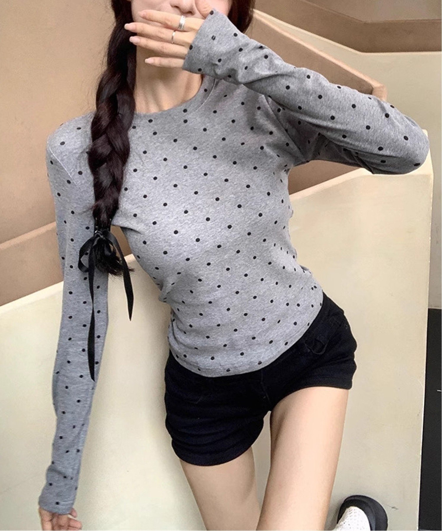 【チェルカ/CERCA】のHALEY PESCA/HALEY PESCA/ドット柄 カットソー 人気、トレンドファッション・服の通販 founy(ファニー) ファッション Fashion レディースファッション Fashion for Women トップス・カットソー Cut & Sew Tops カットソー・ベーシックTシャツ Cut-and-Sewn Tops / Stretch Tees & Basics カットソー Cut and Sewn Top キャミソール Camisole, Spaghetti Strap Top ジャケット Jacket, Outerwear トレンド Trend, Trending Now ドット Polka Dot, Dot Pattern ベーシック Basic, Essential モチーフ Motif, Design Theme レース Lace, Lace Fabric ワイド Wide, Wide Fit 今季 This Season, Current Season 再入荷 Restock / Back in Stock other-1|ID: prp329100004815280 ipo3291000000034974367