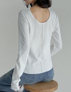 【リエディ/Re:EDIT】の裏微起毛バックオープントップス 人気、トレンドファッション・服の通販 founy(ファニー) ファッション Fashion レディースファッション Fashion for Women トップス・カットソー Cut & Sew Tops インナー Innerwear カットソー Cut and Sewn Top キャミソール Camisole, Spaghetti Strap Top シンプル Simple, Minimal スラックス Slacks, Dress Pants デニム Denim, Jeans Material バランス Balance, Style Balance ベーシック Basic, Essential ボトム Bottoms, Lower Wear 長袖 Long Sleeve, Full Sleeve thumbnail ホワイト|ID: prp329100004815334 ipo3291000000034974713