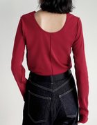 【リエディ/Re:EDIT】の裏微起毛バックオープントップス 人気、トレンドファッション・服の通販 founy(ファニー) ファッション Fashion レディースファッション Fashion for Women トップス・カットソー Cut & Sew Tops インナー Innerwear カットソー Cut and Sewn Top キャミソール Camisole, Spaghetti Strap Top シンプル Simple, Minimal スラックス Slacks, Dress Pants デニム Denim, Jeans Material バランス Balance, Style Balance ベーシック Basic, Essential ボトム Bottoms, Lower Wear 長袖 Long Sleeve, Full Sleeve thumbnail レッド|ID: prp329100004815334 ipo3291000000034974717