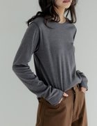 【リエディ/Re:EDIT】の裏微起毛バックオープントップス 人気、トレンドファッション・服の通販 founy(ファニー) ファッション Fashion レディースファッション Fashion for Women トップス・カットソー Cut & Sew Tops インナー Innerwear カットソー Cut and Sewn Top キャミソール Camisole, Spaghetti Strap Top シンプル Simple, Minimal スラックス Slacks, Dress Pants デニム Denim, Jeans Material バランス Balance, Style Balance ベーシック Basic, Essential ボトム Bottoms, Lower Wear 長袖 Long Sleeve, Full Sleeve thumbnail チャコールグレー|ID: prp329100004815334 ipo3291000000034974720