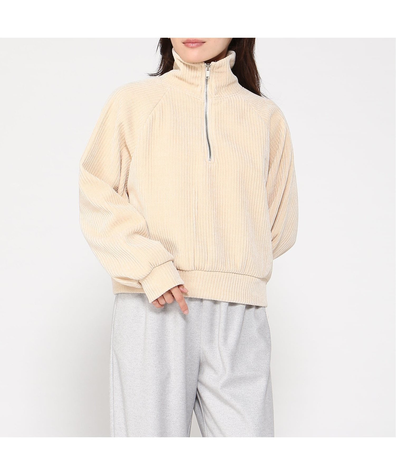 【グレディブリリアン/Gready Brilliant】のGready Brilliant/2_カットコールハーフジップカットソー 人気、トレンドファッション・服の通販 founy(ファニー) 　ファッション　Fashion　レディースファッション　Fashion for Women　トップス・カットソー　Cut & Sew Tops　カットソー・ベーシックTシャツ　Cut-and-Sewn Tops / Stretch Tees & Basics　インナー　Innerwear　シンプル　Simple, Minimal　ストレッチ　Stretch, Stretchy Fabric　トレンド　Trend, Trending Now　バランス　Balance, Style Balance　ポケット　Pocket, Pocket Detail　 other-1|ID: prp329100004815337 ipo3291000000034974726