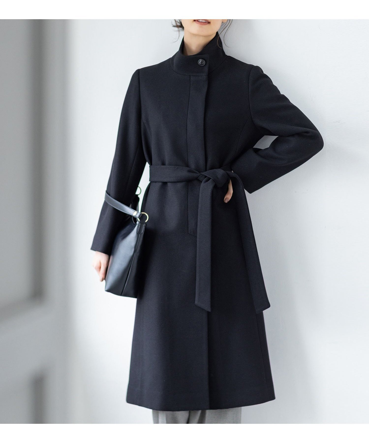 【エーシーデザインバイアルファキュービック/A/C DESIGN BY ALPHACUBIC】のスタンドロングコート 人気、トレンドファッション・服の通販 founy(ファニー) 　ファッション　Fashion　レディースファッション　Fashion for Women　アウター　Coat / Outerwear Collection　コート・ロングコート・ピーコート　Long Coats, Peacoats & More　スタンド　Stand Collar, Upright Stand　ロング　Long, Long-Length　エレガント 上品　Elegant　ビジネス 仕事 通勤　Business / Work / Commuting　 other-1|ID: prp329100004815340 ipo3291000000034974747