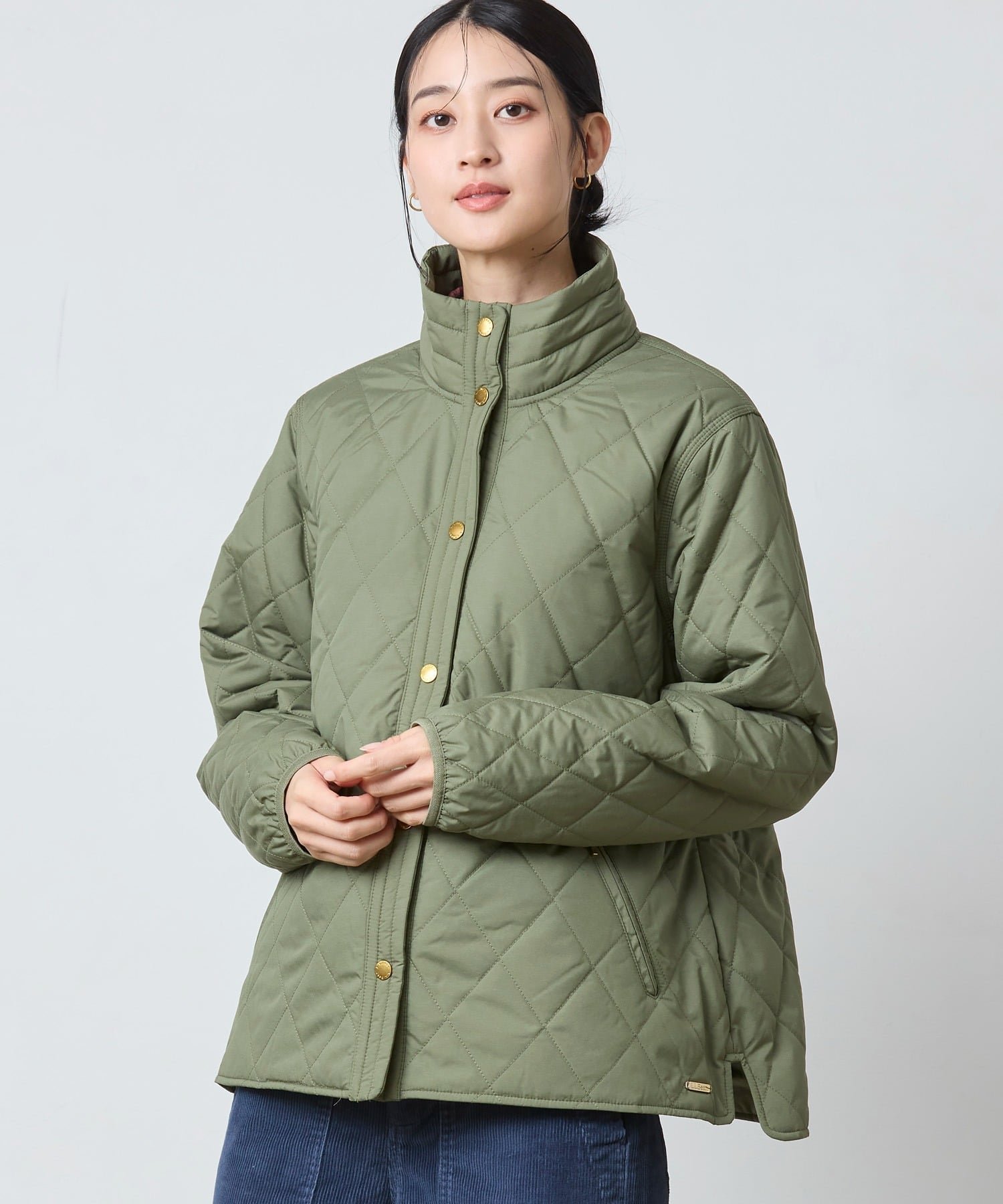 【エルエルビーン/L.L.Bean】のビーンズ・コージー・キルト・ジャケット 米国フィット・プチ インテリア・キッズ・メンズ・レディースファッション・服の通販 founy(ファニー) 　ファッション　Fashion　レディースファッション　Fashion for Women　アウター　Coat / Outerwear Collection　レディースジャケット・軽アウター　Jackets　キルティング　Quilted, Quilting　キルト　Quilt, Quilted Fabric　クラシック　Classic, Timeless Style　軽量　Lightweight, Ultra Light　ジャケット　Jacket, Outerwear　スタンド　Stand Collar, Upright Stand　ダイヤモンド　Diamond, Brilliant Cut　フィット　Fit, Slim Fit　ポケット　Pocket, Pocket Detail　Deep Olive|ID: prp329100004815344 ipo3291000000034974774