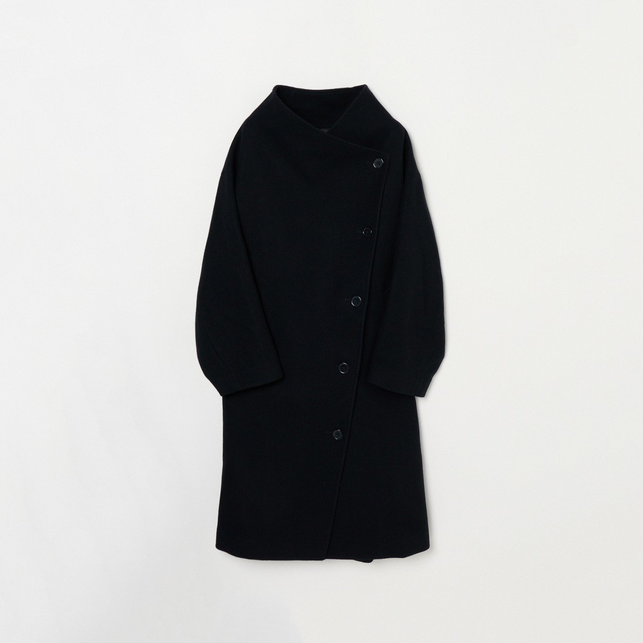 【エリオポール/heliopole】のWOOL STAND COLLAR COAT インテリア・キッズ・メンズ・レディースファッション・服の通販 founy(ファニー) 　ファッション　Fashion　レディースファッション　Fashion for Women　アウター　Coat / Outerwear Collection　コート・ロングコート・ピーコート　Long Coats, Peacoats & More　ショート　Short, Short Length　スタンド　Stand Collar, Upright Stand　ダブル　Double, Double-Breasted　ドット　Polka Dot, Dot Pattern　ブルゾン　Blouson, Bomber Jacket　メルトン　Melton, Heavy Wool　ブラック|ID: prp329100004815348 ipo3291000000034974879