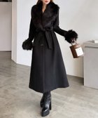 【ロイヤルパーティー/ROYAL PARTY】のショールファーウールテーラーコート 人気、トレンドファッション・服の通販 founy(ファニー) ファッション Fashion レディースファッション Fashion for Women アウター Coat / Outerwear Collection コート・ロングコート・ピーコート Long Coats, Peacoats & More ショール Shawl, Wrap チェスターコート Chester Coat, Long Coat リュクス Luxury, Elegant, High-End, Chic ロング Long, Long-Length 冬 Winter / This Winter thumbnail ブラック|ID: prp329100004815367 ipo3291000000034975097