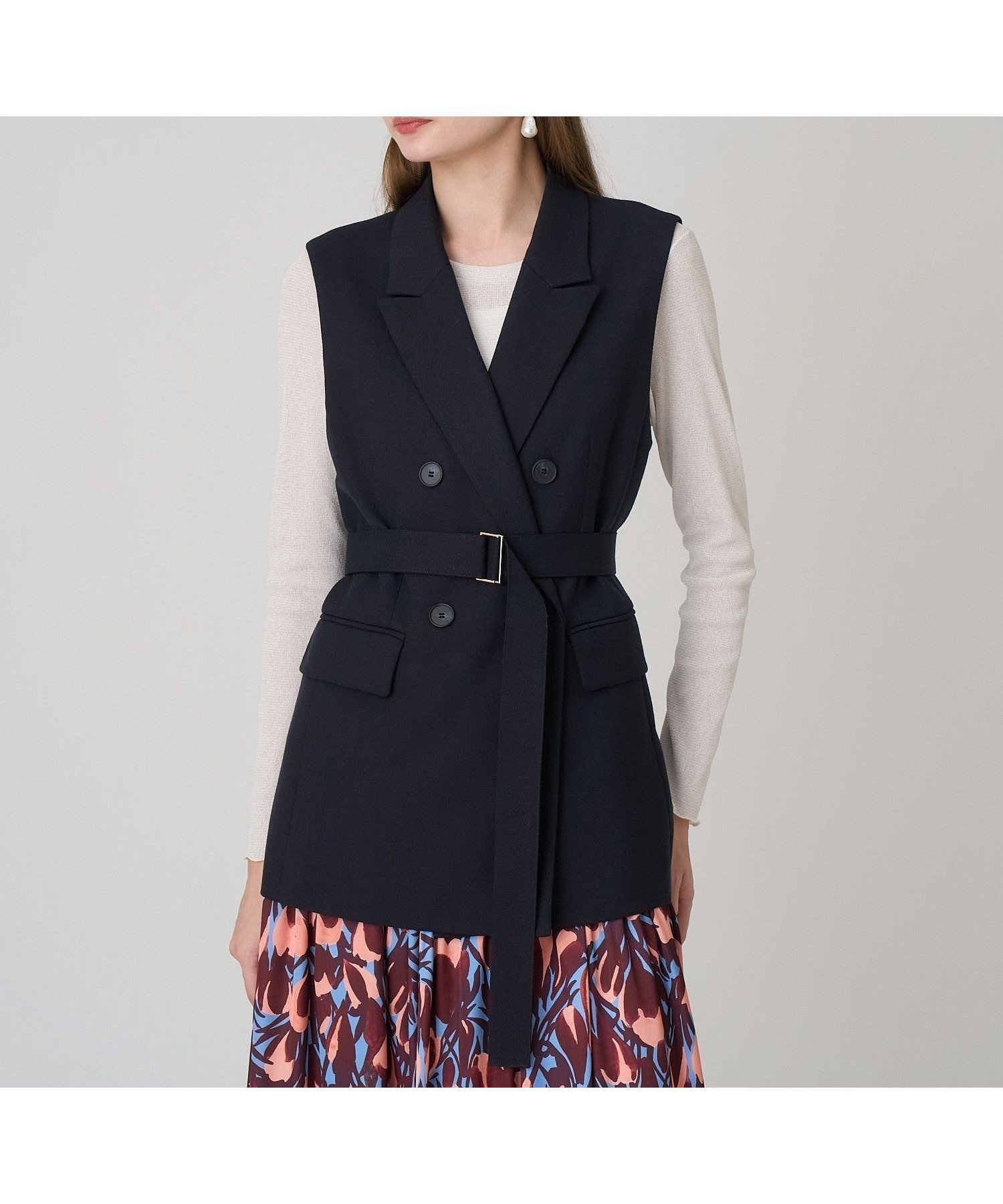 【アナイ/ANAYI】の【セットアップ対応商品】ポリツイルベルテッドジレ インテリア・キッズ・メンズ・レディースファッション・服の通販 founy(ファニー) ファッション Fashion レディースファッション Fashion for Women アウター Coat / Outerwear Collection トップス・カットソー Cut & Sew Tops ベスト&ジレ / 重ね着スタイル Vests & Gilets ストレート Straight, Straight Cut スマート Smart, Elegant セットアップ Set-Up, Coordinated Outfit ツイード Twill, Twill Weave フロント Front, Front Design A/W・秋冬 Autumn/Winter 再入荷 Restock / Back in Stock navy|ID: prp329100004815374 ipo3291000000034975145